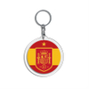 Wholesale Custom Logo 2022 World Cup Soccer Souvenir Argentina Brazil Flag Pendant Gift Round Metal Acrylic Keychain