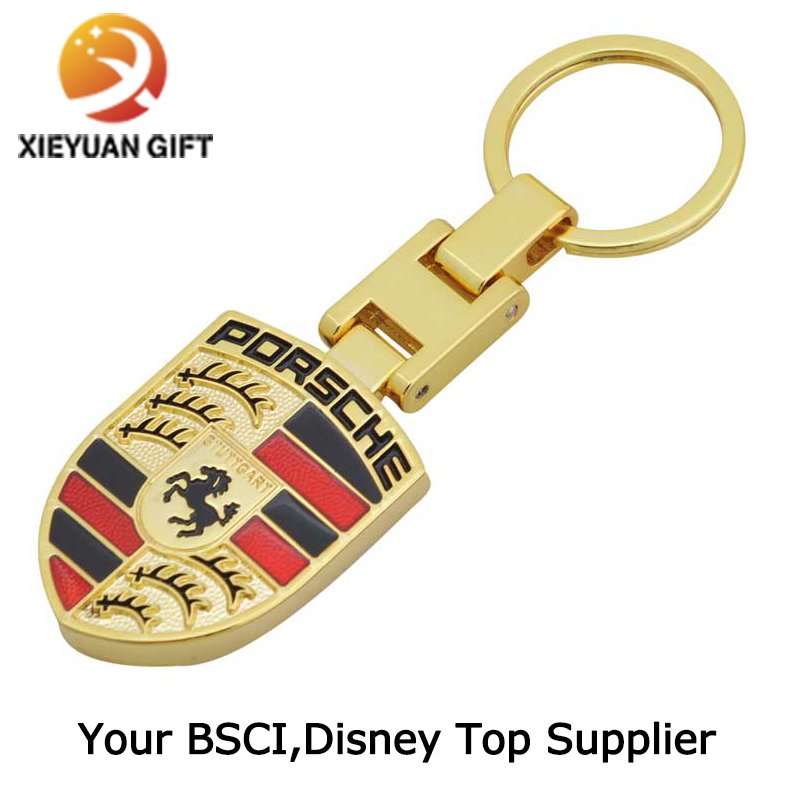 Traditional Gifts Gold Car Keychain with Custom Logo