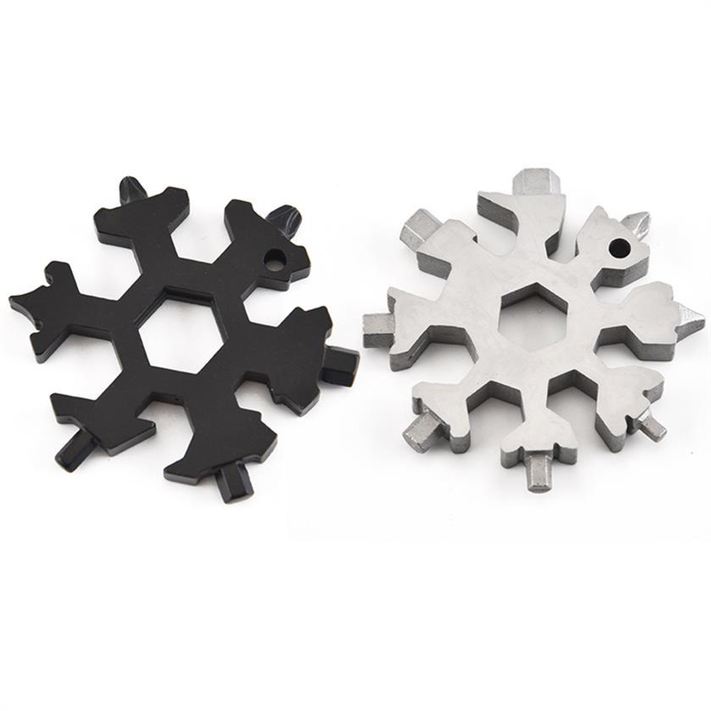 Wholesale octagonal shape multipurpose small tools 18 in one outdoor portable multifunctional snow wrench