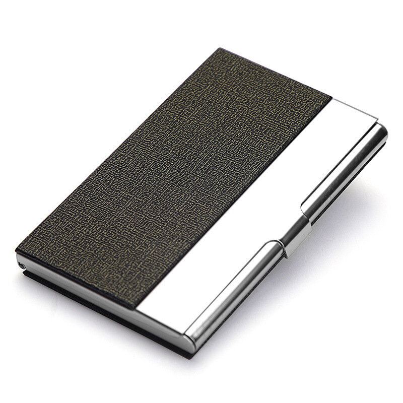 Stainless steel leather business card case