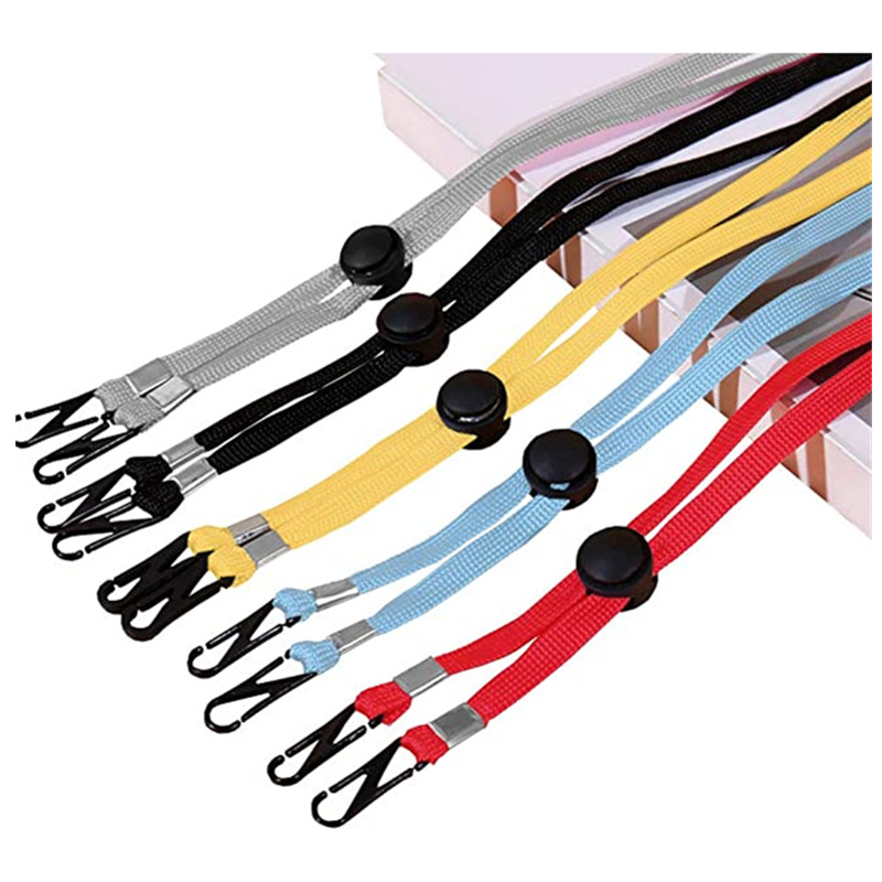 2020 Factory Wholesale Extender Face Masking Lanyard Wind Rope Adjustable Polyester Hat Lanyard Neck Strap Lanyard