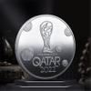 Wholesale Custom Logo 2022 Qatar World Cup Peripheral Series Collectibles Mascot 3D Embossed Metal Soccer Cup Commemorative Coins Challenge Coin