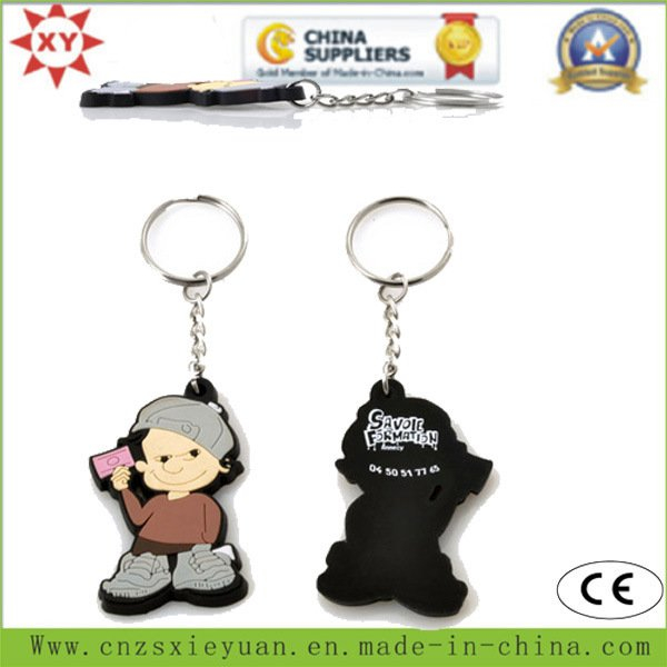 3D Soft PVC Key Ring with Chain