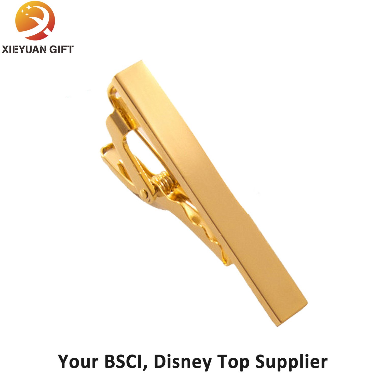 Gold Plating Tie Clip with Chain for Sale