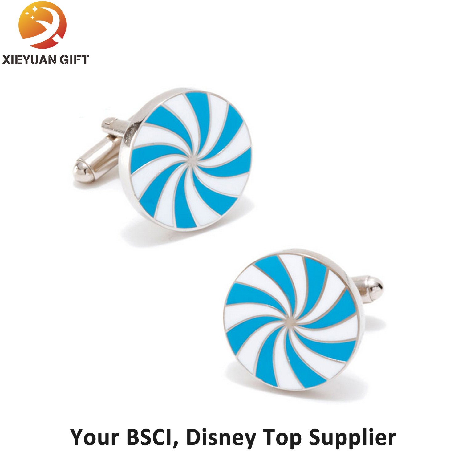 Soft Enamel Process Stainless Steel Cufflink for Gifts