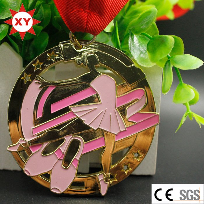 Medal Factory Directly Sell Ballet Dance Medal with Ribbon