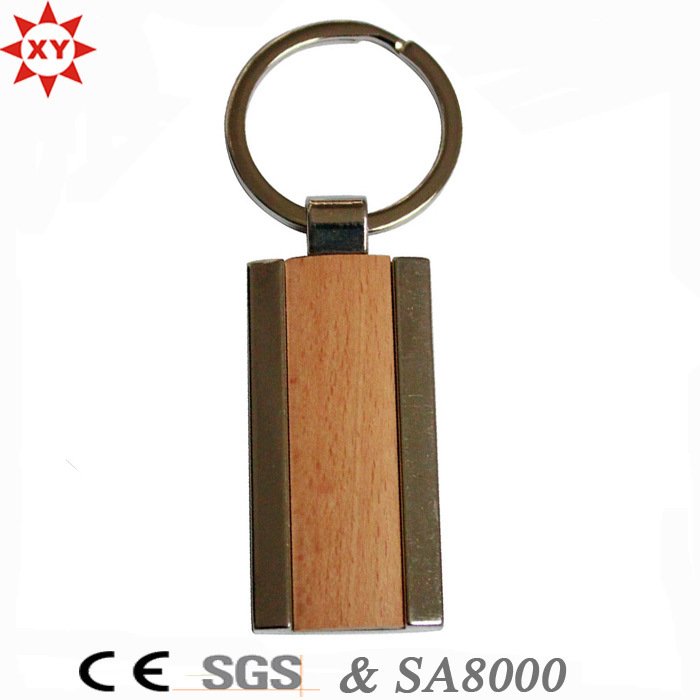 Promotion Gifts Heart-Shaped Blank Wooden Keychain