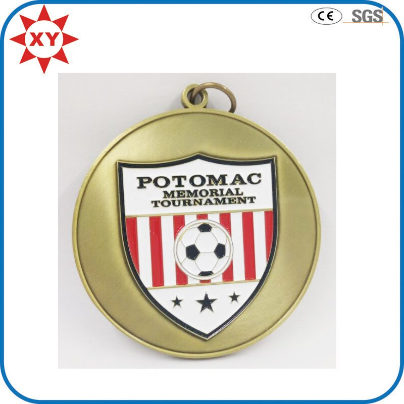 Wholesale Cheap 2D Engraved Running Sport Medal with Gold