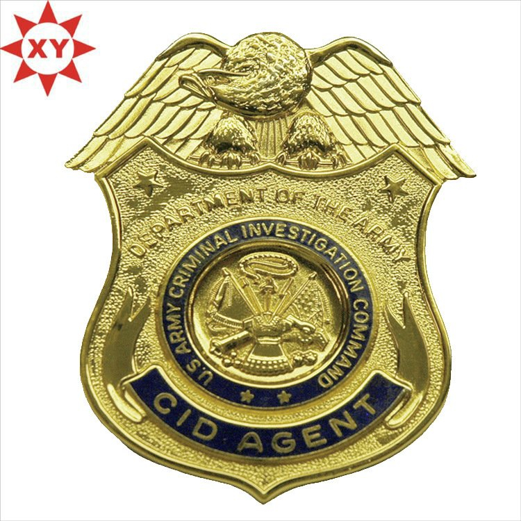 Custom Gold Metal Badges with Eagle