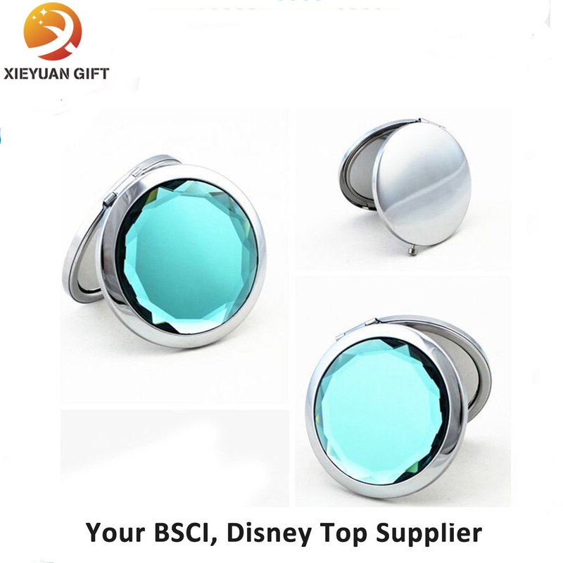 Round Shape Diamond Double Side Mirror Cosmetic