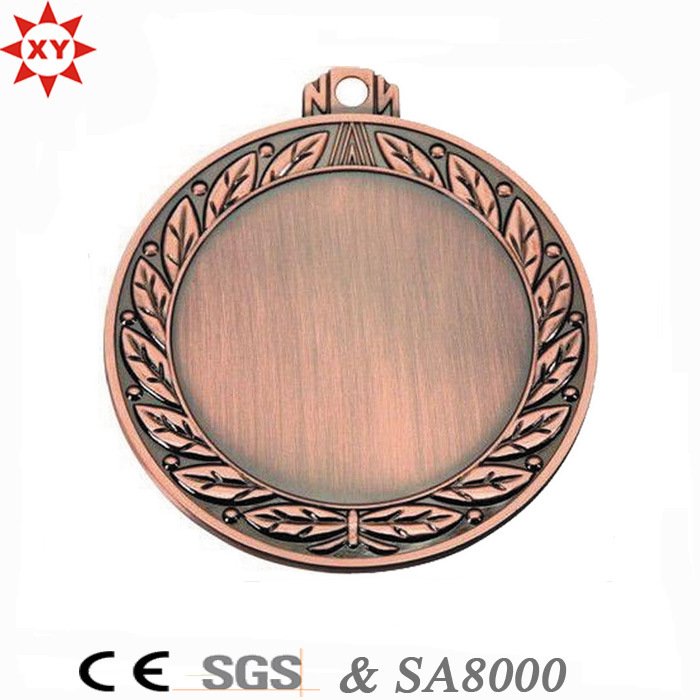 Custom Blank Gold Metal Medal with Nylon Ribbon