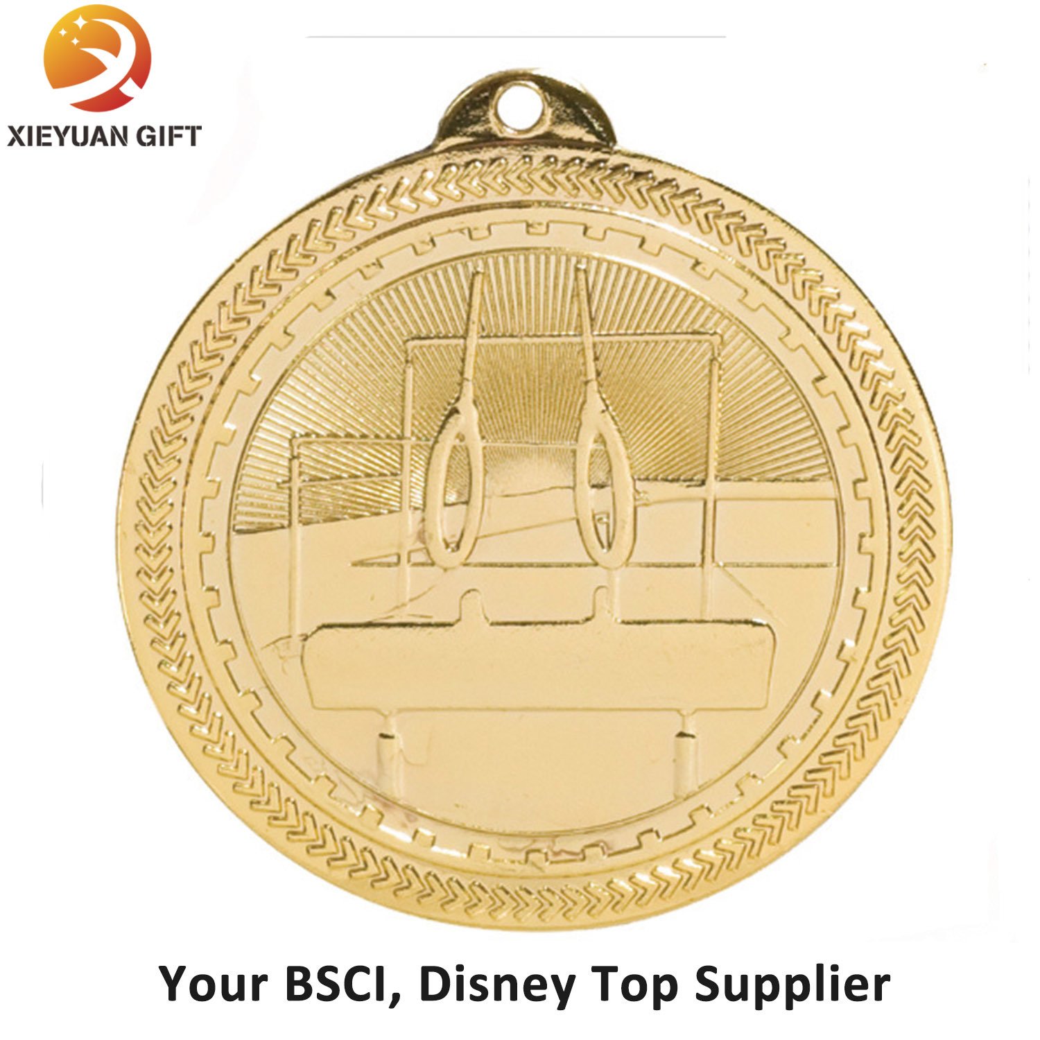 Gold Plating Gymnastics Medals for Sports Activity