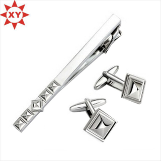 2015 New Products Elegant Enamel Men′s Tie Clip Cufflink Set (XY-MXL73008)