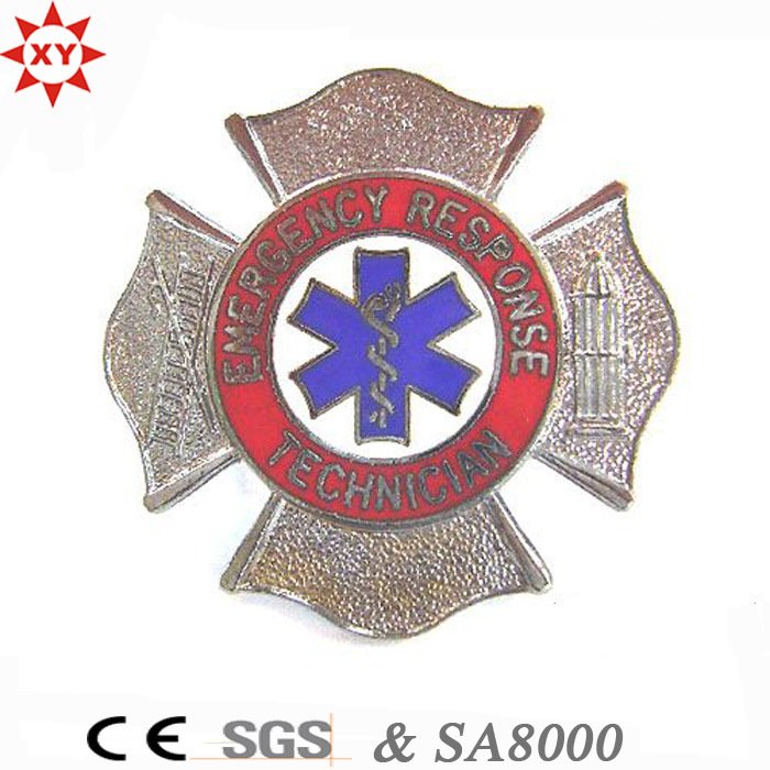 Custom America Metal Enamel Flag Badge with Pin