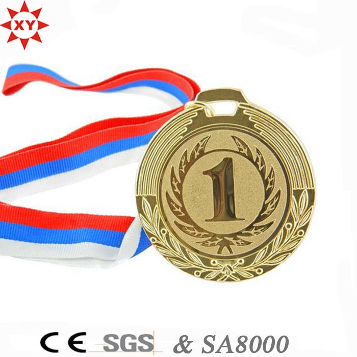 Custom Sport Gold Metal Medal with Free Ribbon