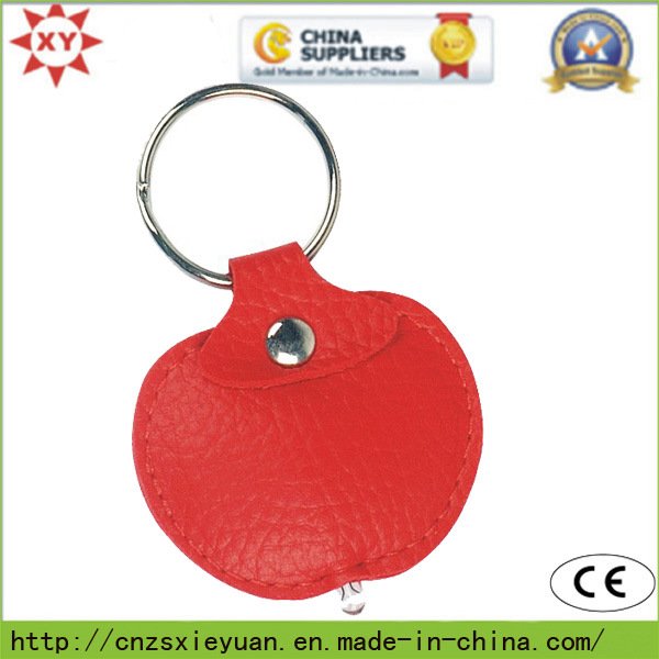 Blank Apple Flashing Leather Keychain