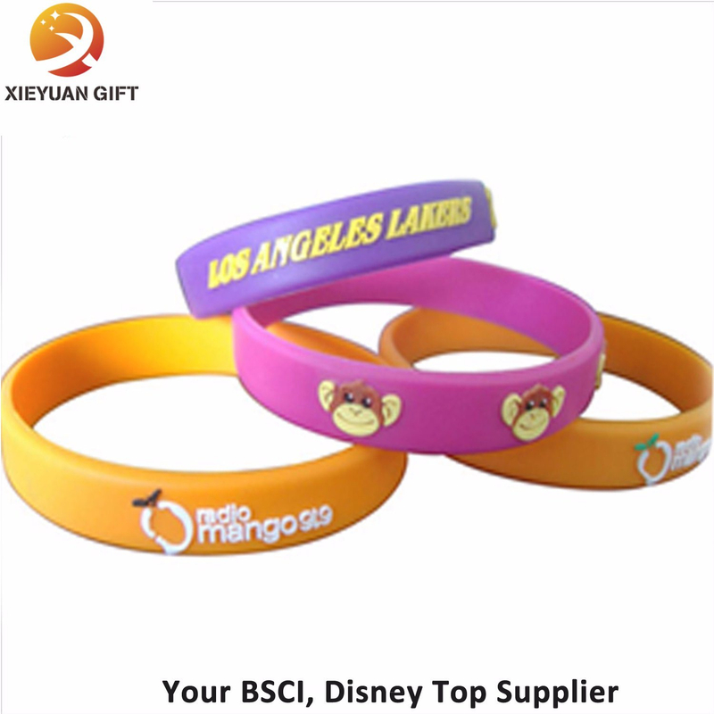 Cute Cartoon Logo Sayings Bracelets Assorted Colors Silicon Wristband