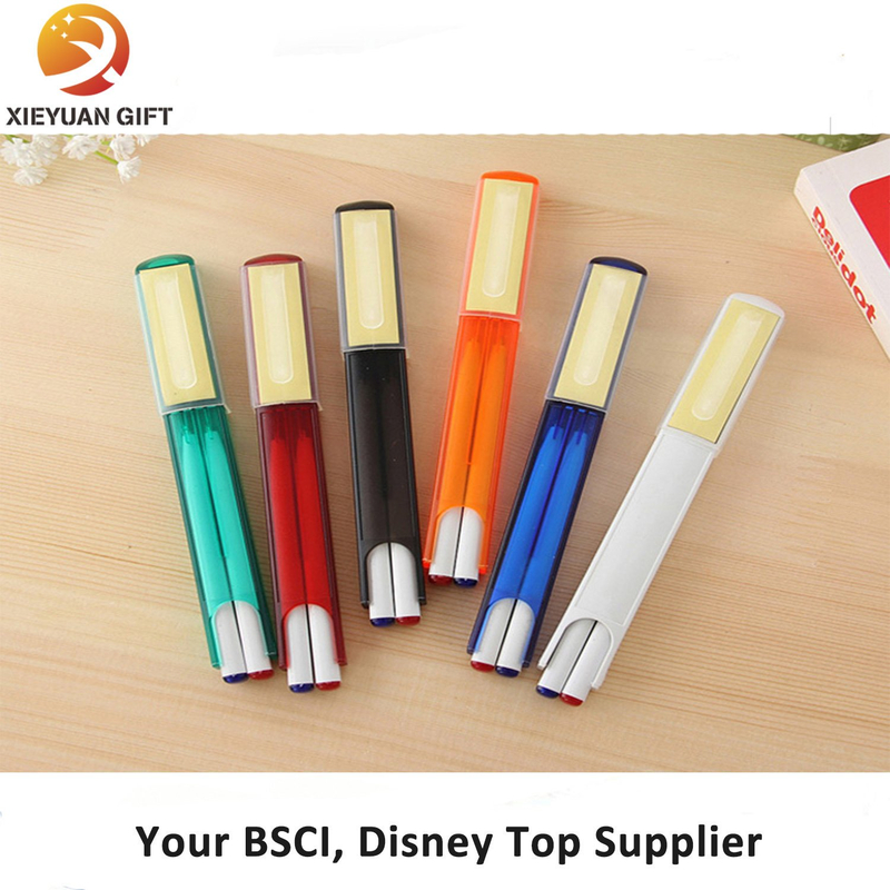 Popular Printing Logo LED Sticky Note Pen with Ribbon