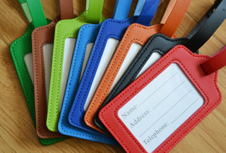 Mix Color Printing Logo Leather Luggage Tag