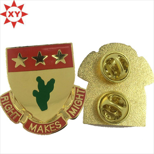 Custom Enamel Metal Shiny Gold Pin Badge