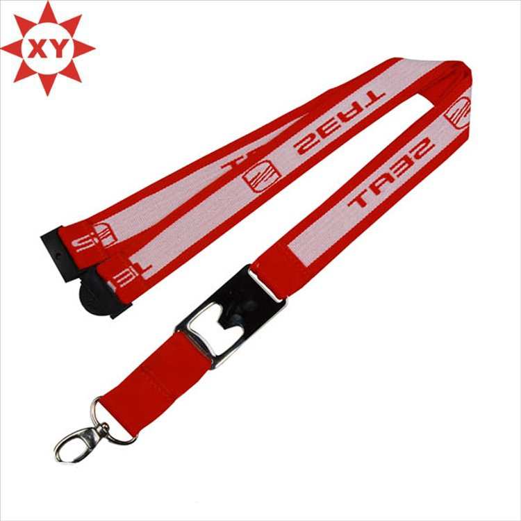 New Fashion Polyester Double Logo Design Lanyard (XY-MXL807)