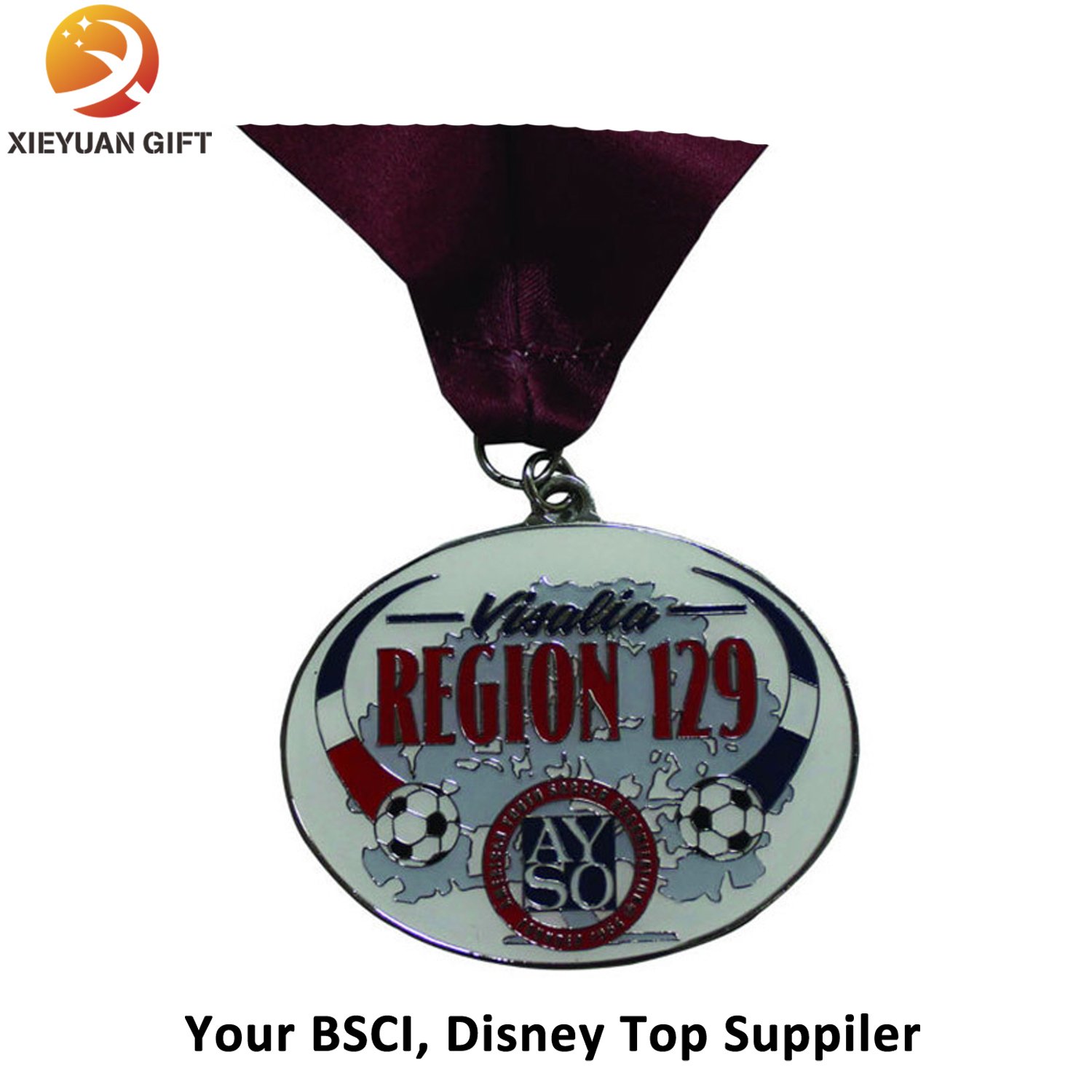Custom Gold Logo Universal Enamel Medals with Epoxy Coating