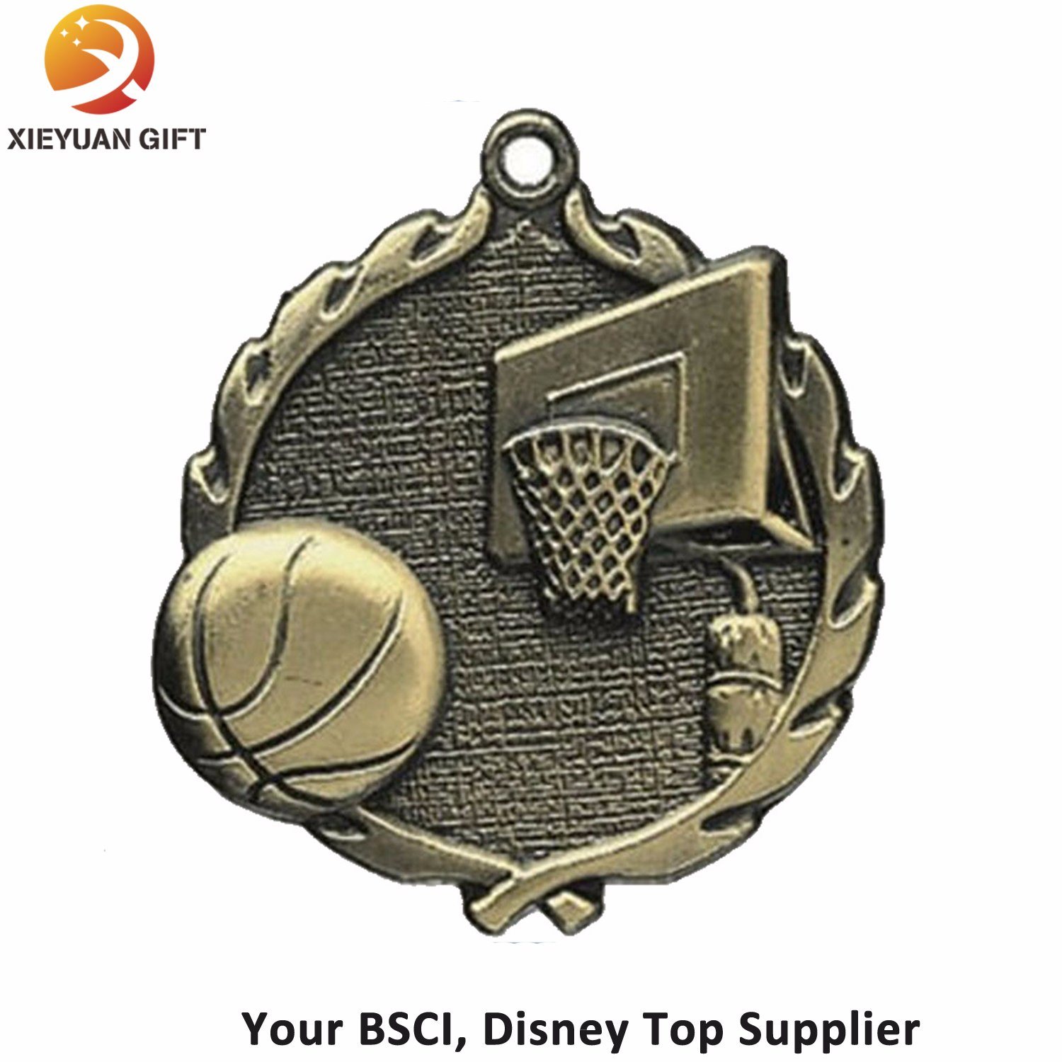 Custom Antique Metal Basketball Medals