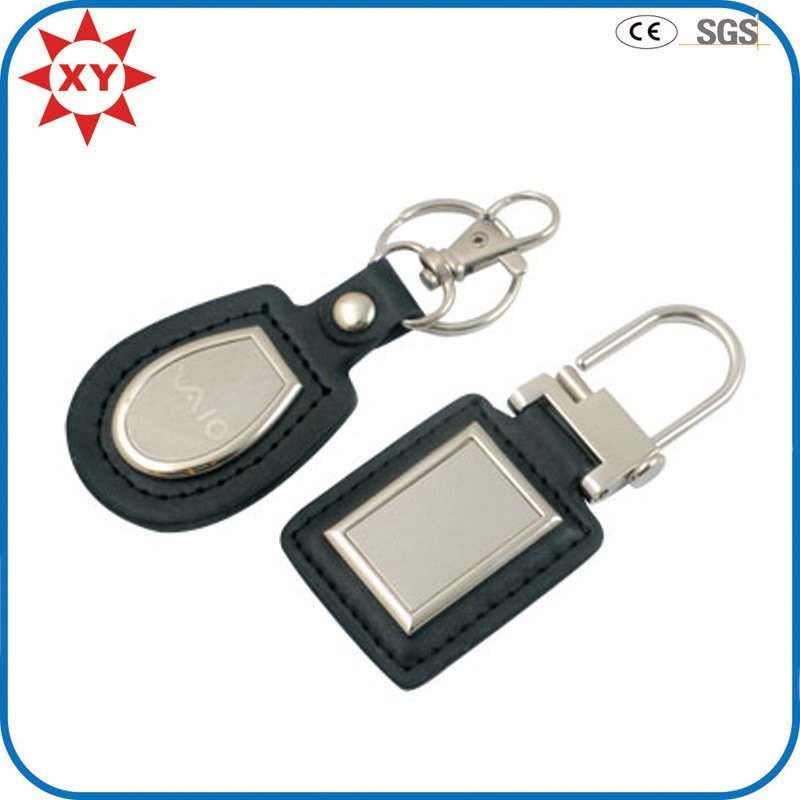Promotion Leather Metal Lanyard Keychain