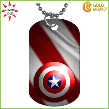 Red Men′s Necklace Chain Dynamic Dog Tag Charm Necklace