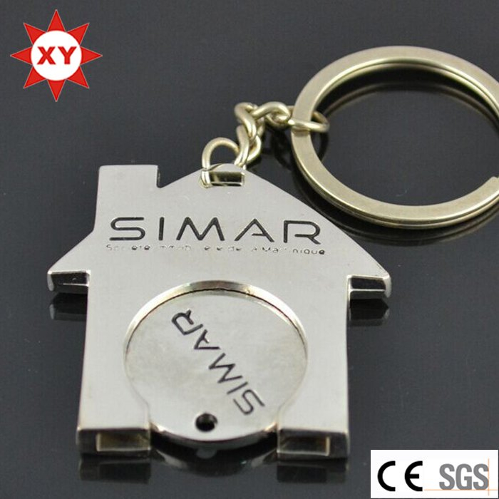Made in China House Shape Token Coin Keychain