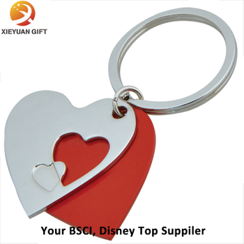 Wholesale Custom Red Color Keychain with Heart Shape