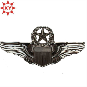 Customized Silver Flying Star Metal Pin Badge