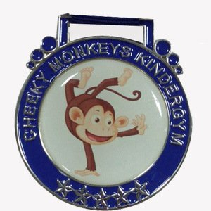 Custom Sports Monkey Epoxy Logo Engraving Medals