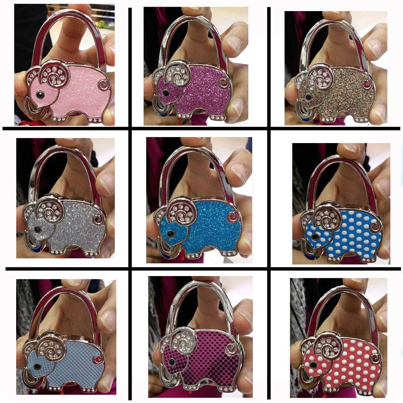 Elephant Shape Nine Colors Table Top Bag Hanger