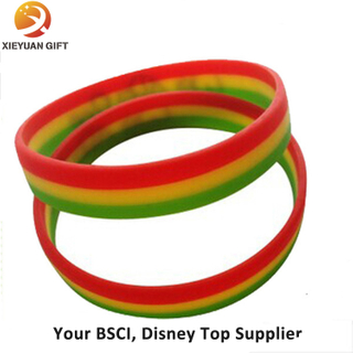 Custom 3 Layer Different Color Silicone Bracelet