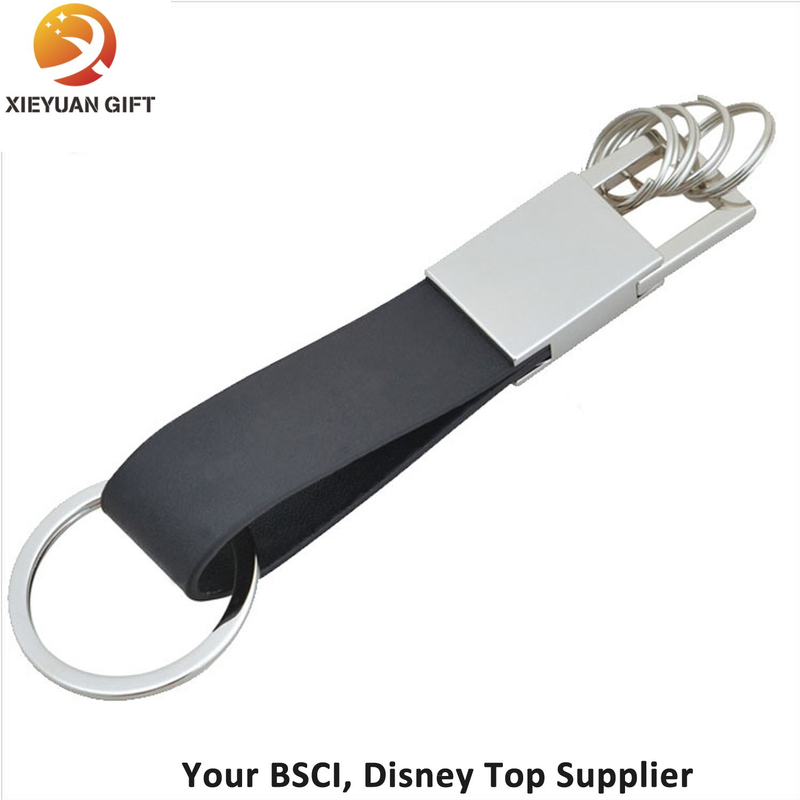 Hot Sale Gifts Black Leather Belt Buckle Key Chain