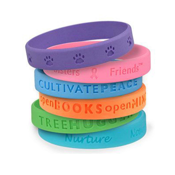 Cheap Debossed Silicone Wristbands with Your Logo