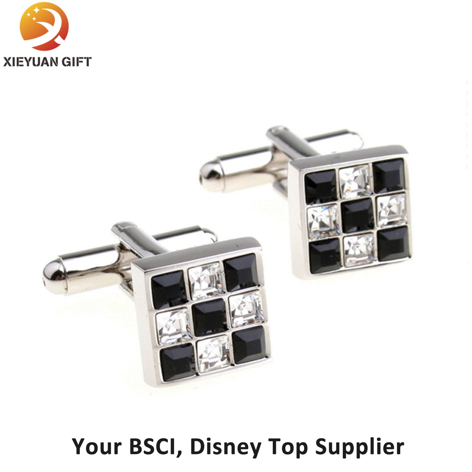 2015 Fashion Round Shape Soft Enamel Custom Cufflinks