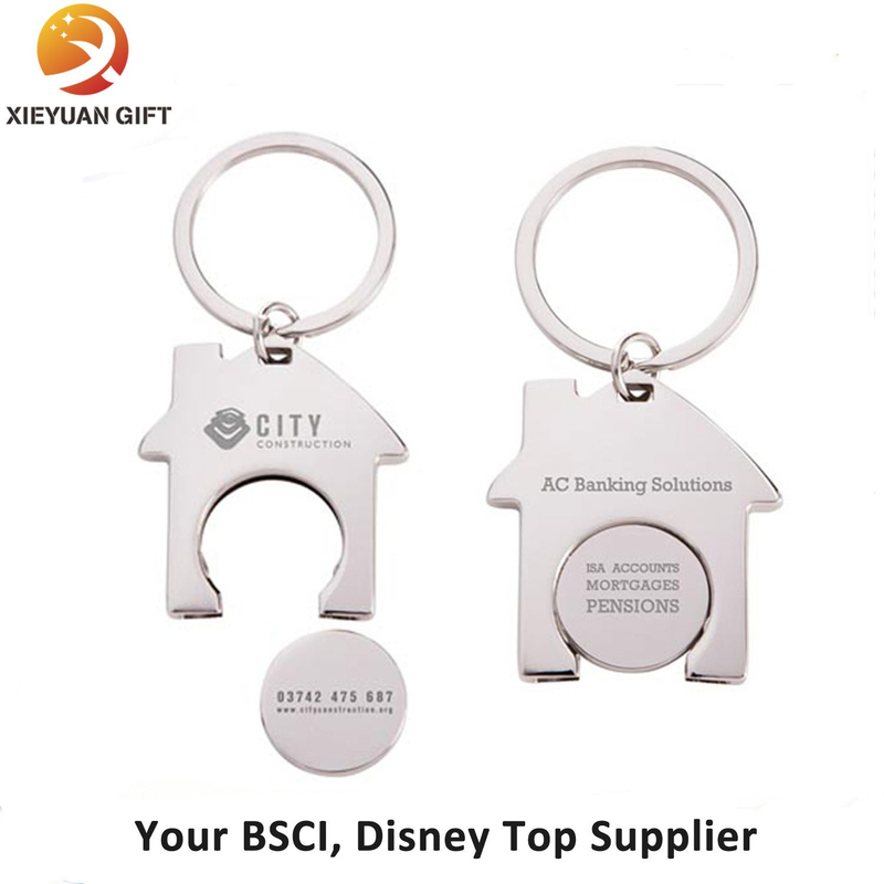 Eco-Friendly Metal Material Trolley Coin Keyring