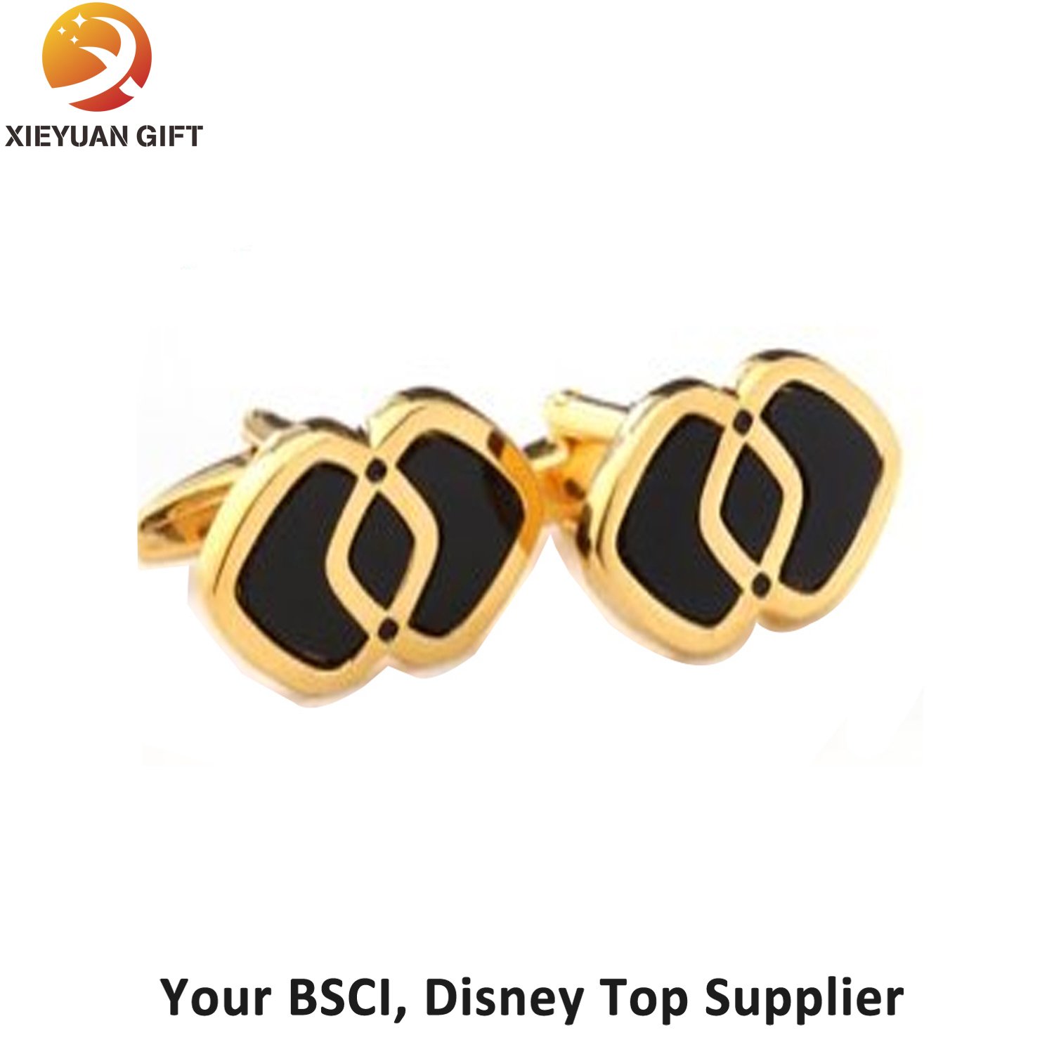 Metal Gold Tie Cufflink Gift Logo Design