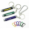 Custom Dual Function Laser Logo Colorful Flashlight Keychains with Carabiners
