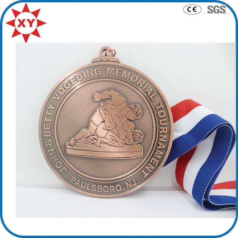 New Products Copper Medal Custom with Ribbon