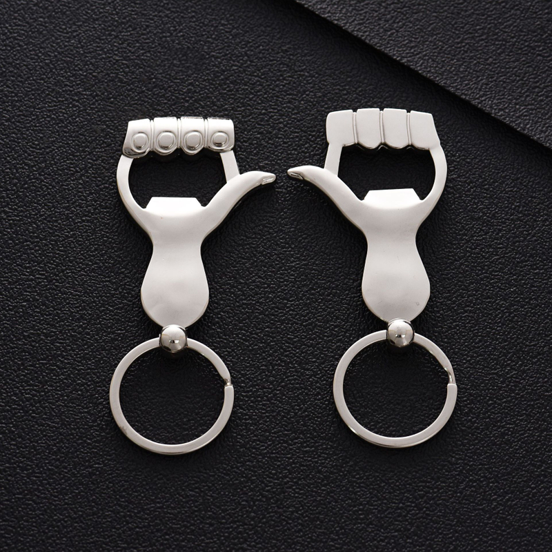 china Supply Black Custom The laser Metal material map shape / openers Key chains
