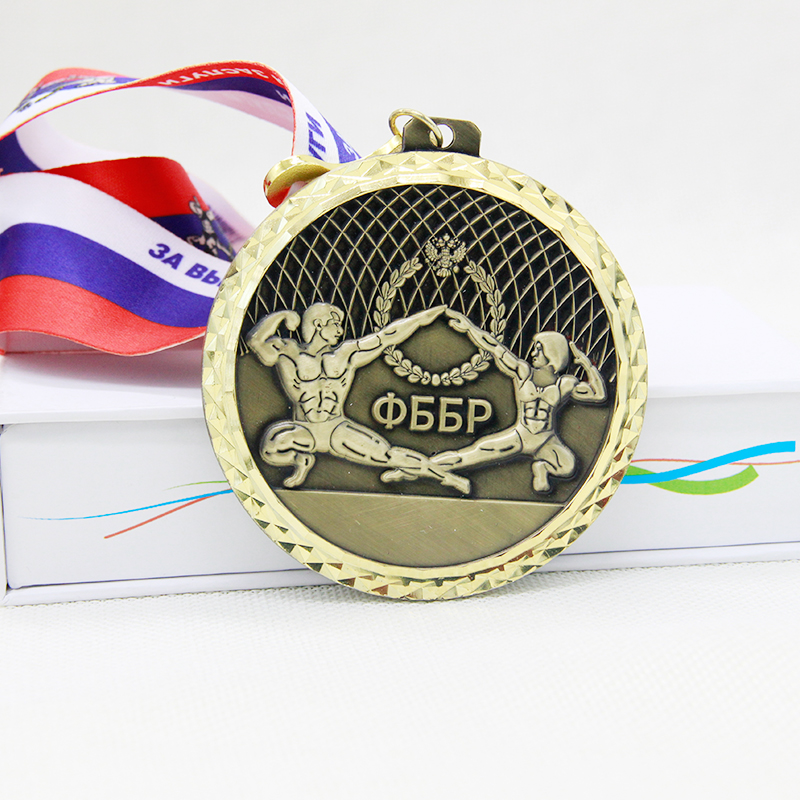 Factory wholesale gold zinc alloy marathon sports medal with best quality fiesta trophy blank custom 3d metal medal