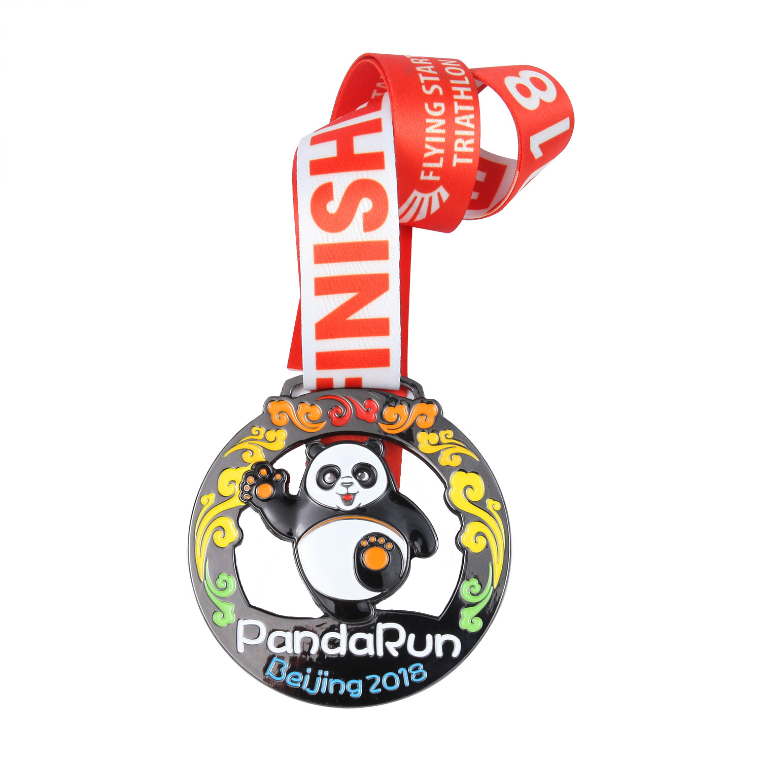 China Factory Marathon Sports Awards Soft Enamel Gold Metal Medal