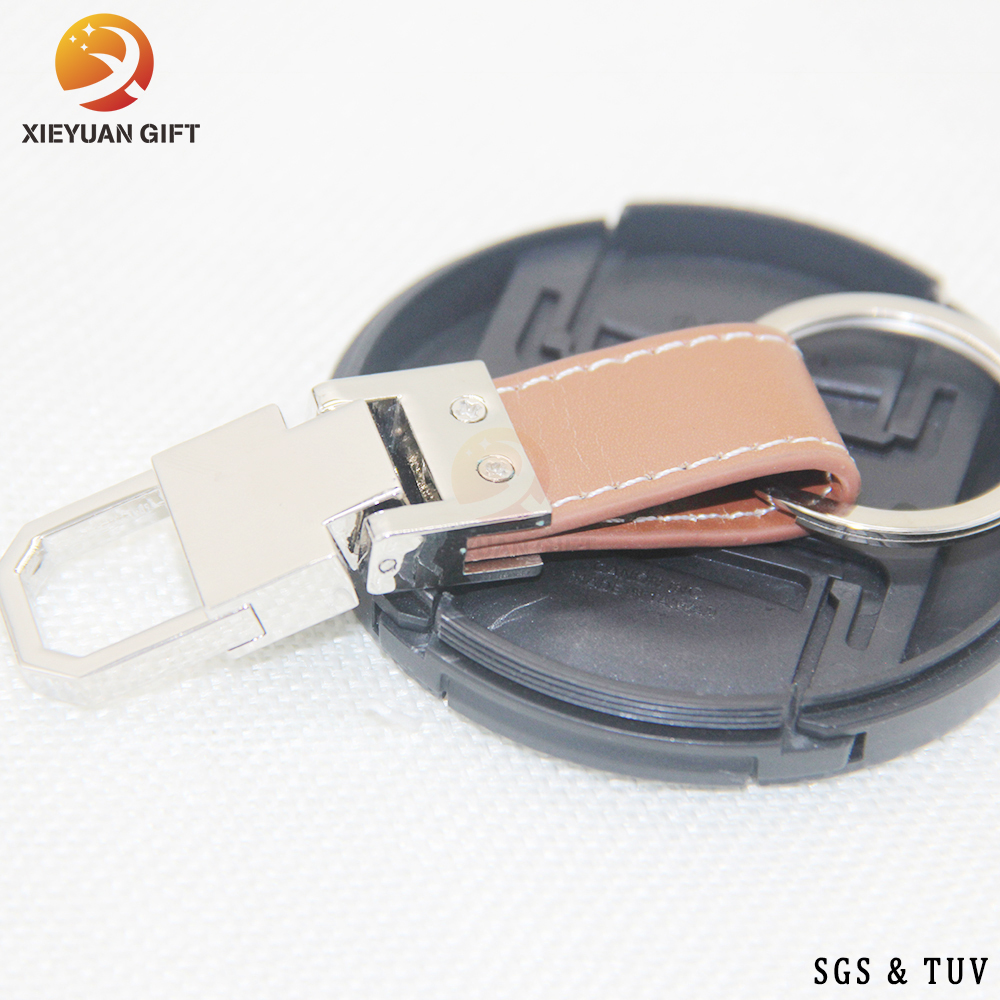 China Factory Custom Made High Quality Key Chain with Multiple Key Collars And Leather Key Belt